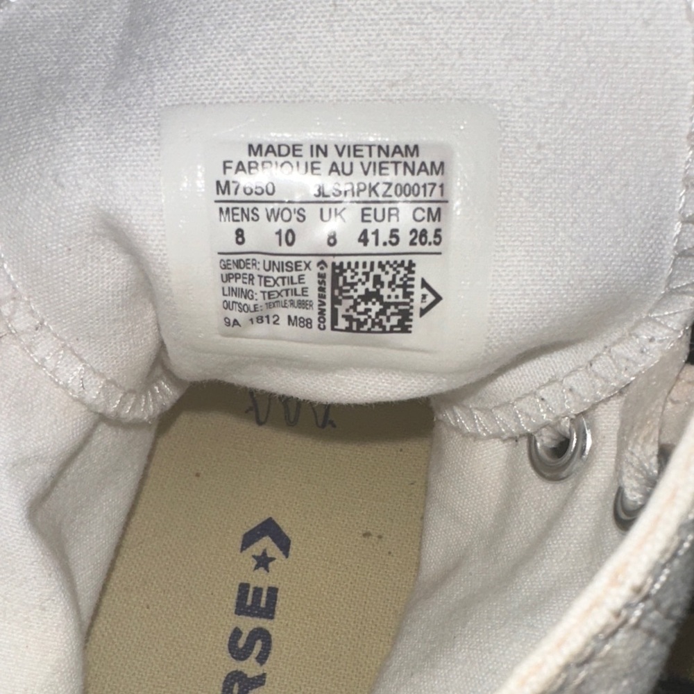 Converse Chuck Taylor All Star Canvas High Top Shoe Cream - Picture 7 of 9